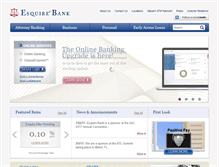 Tablet Screenshot of esquirebank.com